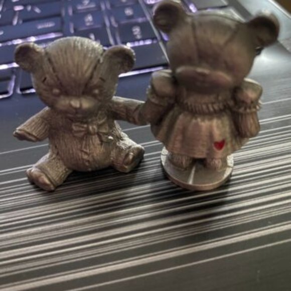 Art | Vintage Two 19831984 Spoontiques Pewter Teddy Bear | Poshmark